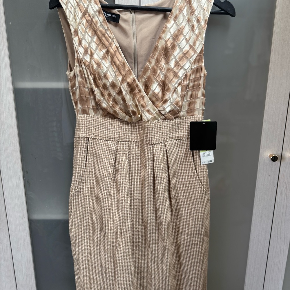 St. Tropez Tan Checkered Midi Dress